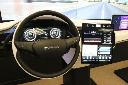 LG디스플레이의 자동차용 디스플레이 패널. <LGD 제공>